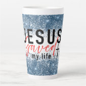 Lebhafte Braut: Jesus Rettete mein Leben Milchtasse (Vorderseite)