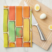 Lebhafte Brick Pattern Art Geschirrtuch (Viertel Falte)