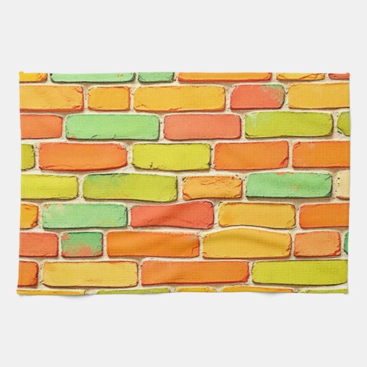 Lebhafte Brick Pattern Art Geschirrtuch (Horizontal)