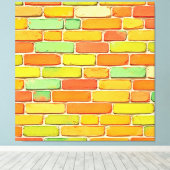 Lebhafte Brick Pattern Art Leinwanddruck (Insitu (Holzboden))