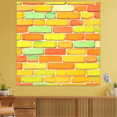 Lebhafte Brick Pattern Art Leinwanddruck (Insitu (Wohnzimmer))
