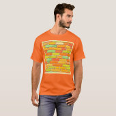 Lebhafte Brick Pattern Art T-Shirt (Vorne ganz)