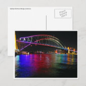 lebhafte Bridge-Lichter von Sydney Postkarte (Vorne/Hinten)