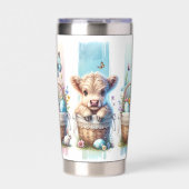 Lebhafte Brushstroke Osterhochland Kuh 20oz Thermobecher (Vorderseite)