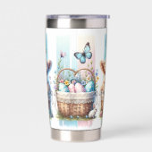 Lebhafte Brushstroke Osterhochland Kuh 20oz Thermobecher (Links)