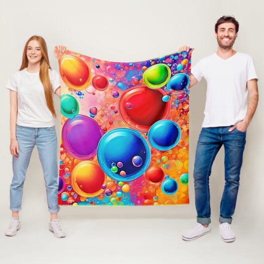 Lebhafte Bubble Burst Art Fleecedecke (Beispiel)