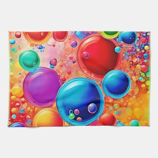 Lebhafte Bubble Burst Art Geschirrtuch (Horizontal)