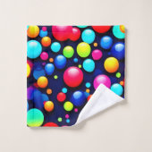 Lebhafte Bubble Pop Art Badhandtuch Set (Waschlappen)