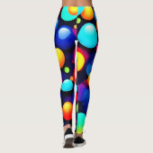 Lebhafte Bubble Pop Art Leggings (Rückseite)