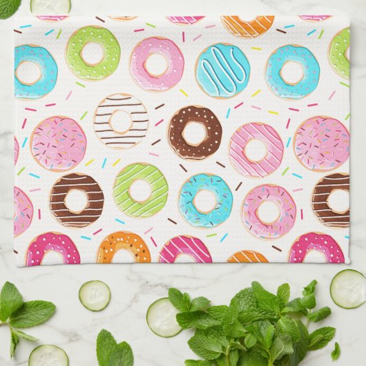 Lebhafte bunte Schaumgummiringe besprüht Handtuch (Gefaltet)