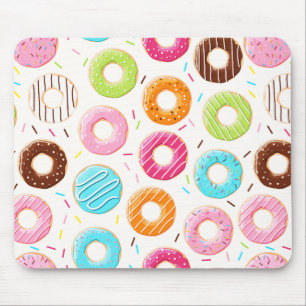 Lebhafte bunte Schaumgummiringe besprüht Mousepad