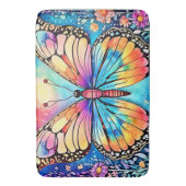 Lebhafte Butterfly Art Badematte (Vorderseite Vertikal)