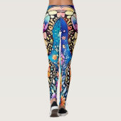 Lebhafte Butterfly Art Leggings (Rückseite)