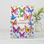 Lebhafte Butterfly Geburtstagskarte (Stehend Vorderseite)