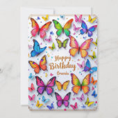 Lebhafte Butterfly Geburtstagskarte (Rückseite)