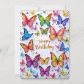 Lebhafte Butterfly Geburtstagskarte (Vorderseite)