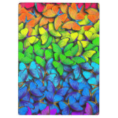Lebhafte Butterfly-Regenbogenblume Clipboard | Str Klemmbrett (Rückseite)