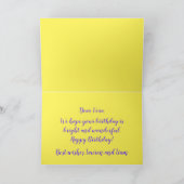 Lebhafte Butterfly und Mod Vintage Blume Geburtsta Karte (Innenseite)