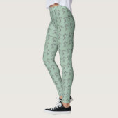 Lebhafte Cambridge Blue Womens Rugby Pattern Leggings (Links)