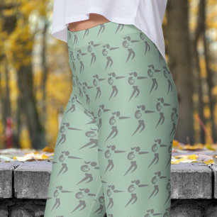 Lebhafte Cambridge Blue Womens Rugby Pattern Leggings