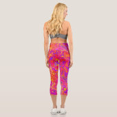 Lebhafte Camouflage Capri Leggings (Rückseite)