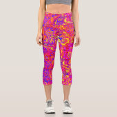 Lebhafte Camouflage Capri Leggings (Vorderseite)