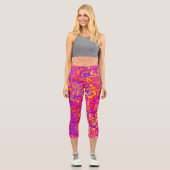 Lebhafte Camouflage Capri Leggings (Vorderseite)