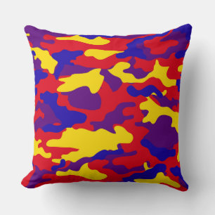 Lebhafte Camouflage Throw Kissen