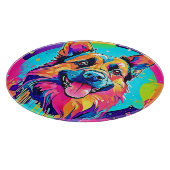 Lebhafte Canine: Happy Puppy Liebe Schneidebrett (Ecke)