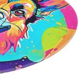 Lebhafte Canine: Happy Puppy Liebe Schneidebrett (Ecke)