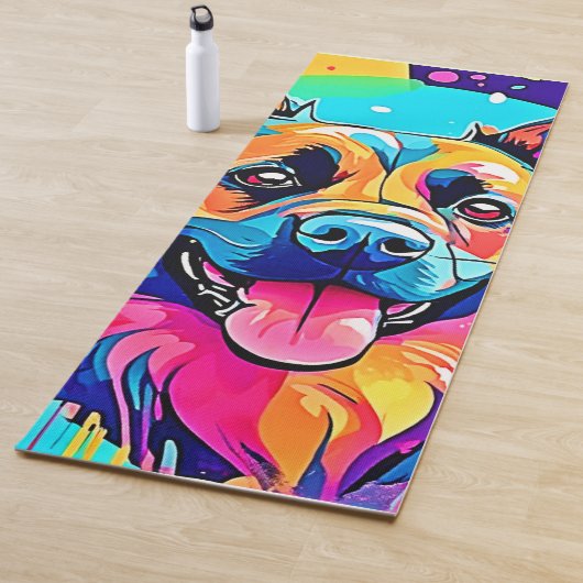 Lebhafte Canine: Happy Puppy Liebe Yogamatte (Beispiel)