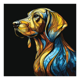 Lebhafte Canine Reverie - Kunstgeflecht aus festem Fotodruck