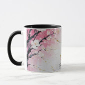 Lebhafte Cherry Blossom Abstrakte Kunst Tasse (Links)