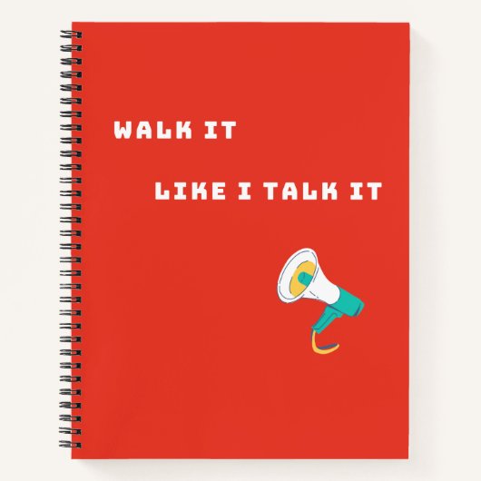 Lebhafte Chic Savage-Quotes für Teen Red Notizblock (Vorderseite)