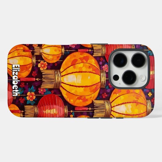 Lebhafte chinesische Lanterns Case-Mate iPhone Hülle (Rückseite (Horizontal))