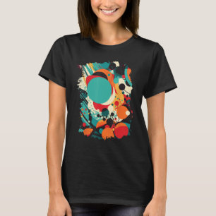 Lebhafte Circle Motifs farbenfrohe Abstrakte Muste T-Shirt