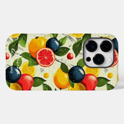 Lebhafte Citrus Fruit Phone Case mit feinen Farben (Rückseite (Horizontal))