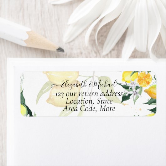 Lebhafte Citrus Lemons Hochzeit (Insitu)