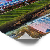 Lebhafte Cleveland Ohio Skyline Abstrakte Kunst Poster (Ecke)