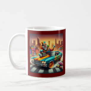 Lebhafte Clown- und Muskelkarosse Kaffeetasse