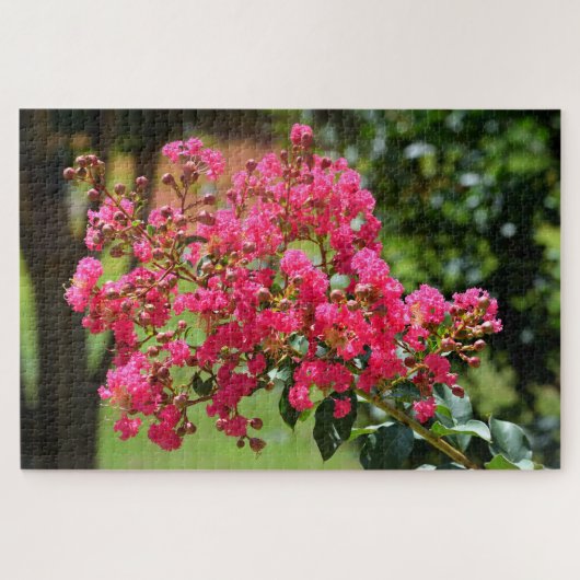 Lebhafte Crêpe Myrtle Busch Blume Puzzle (Horizontal)