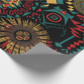 Lebhafte Cyan "Heritage Inspiriert Patterns" Gesch Geschenkpapier (Ecke)