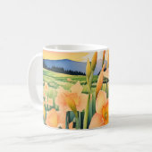 Lebhafte Daffodil Meadow Kaffeetasse (Vorderseite Links)