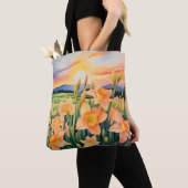 Lebhafte Daffodil Meadow Tasche (Von Nahem)