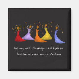 Lebhafte Dance Ladys Textured Collage Magnet