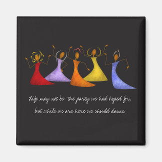 Lebhafte Dance Ladys Textured Collage Magnet