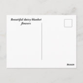 lebhafte Decken und Blume Postkarte (Rückseite)