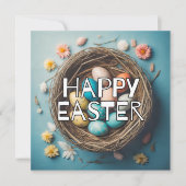 Lebhafte dekorative Ostereierkollage Karte (Vorderseite)