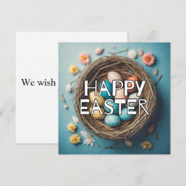 Lebhafte dekorative Ostereierkollage Karte