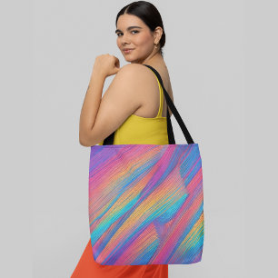 Lebhafte diagonale Streifen in einem farbigen Rege Tasche